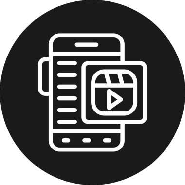 mobil uygulama vektörü simge tasarımı