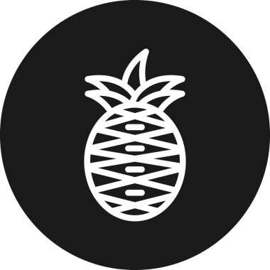 Ananas simgesinin vektör illüstrasyonu