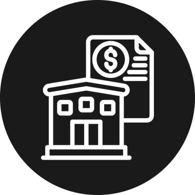 İş ve finans simgesinin vektör illüstrasyonu