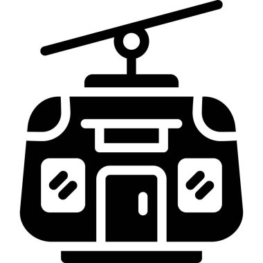 Helikopter. Web simgesi basit illüstrasyon