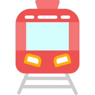 tren. Web simgesi basit illüstrasyon