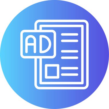 reklam panosu reklam simgesi ana hatları biçiminde