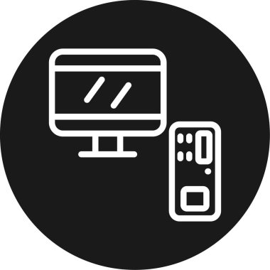 TV simgesi, basit tarzı