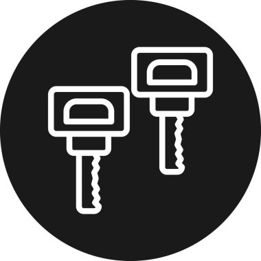 anahtar vektör simgesi modern basit illüstrasyon