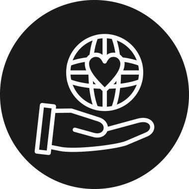 Kalp ellerde. Basit tasarım