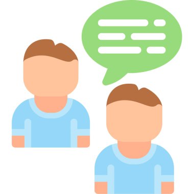 İki adam vektör illüstrasyonunu konuşuyor