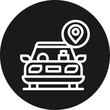 araba konumu simgesi vektör çizimi