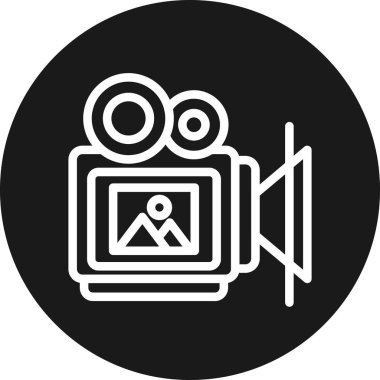 Bir sinema ikonunun vektör illüstrasyonu