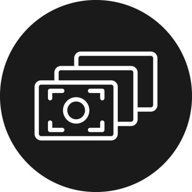 Kamera simgesi, vektör illüstrasyonu