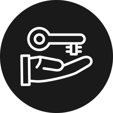 Soyut arkaplanda anahtar simgesi izole edildi