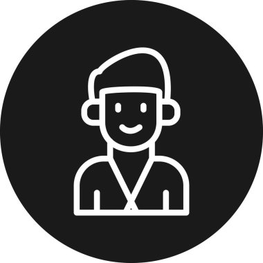 Adamım. Web simgesi basit illüstrasyon