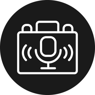 Mikrofon simgesi, anahat stili