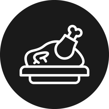 vektör tavuk simgesi çizimi