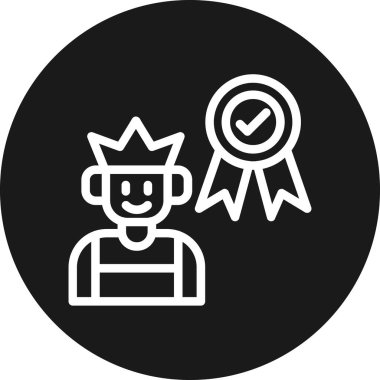 Bir ödül simgesinin vektör illüstrasyonu