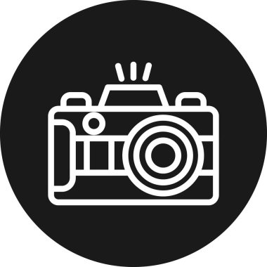 fotoğraf makinesi simgesi, basit vektör illüstrasyonu