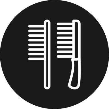 saç fırçası ikon vektör illüstrasyonu