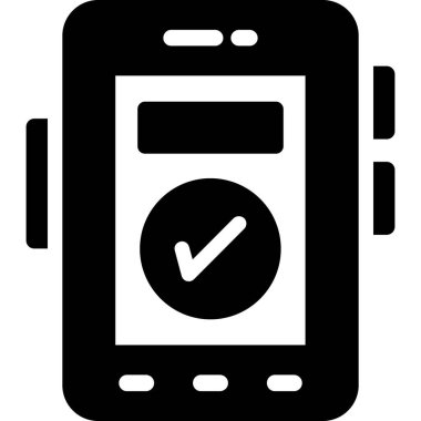 Cep telefonu simgesi, vektör illüstrasyonu