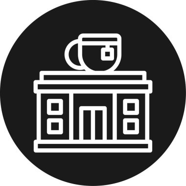 Kahve simgesinin vektör illüstrasyonu