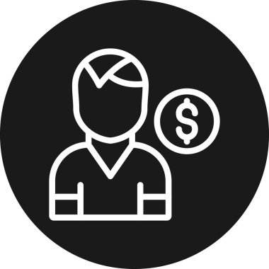 iş adamı vektör simgesi modern basit illüstrasyon