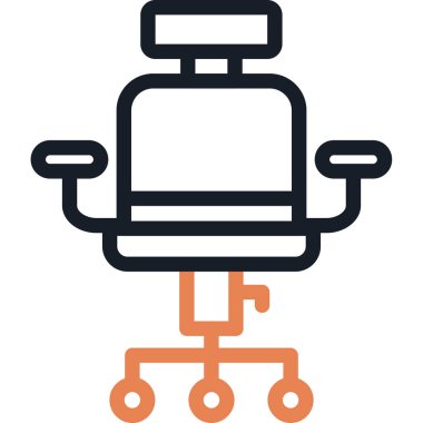 Tek sandalyenin vektör illüstrasyonu