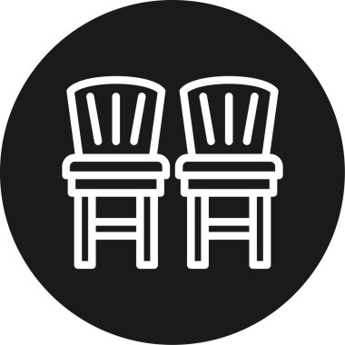 Moda tarzı arka planda iki sandalye simgesi