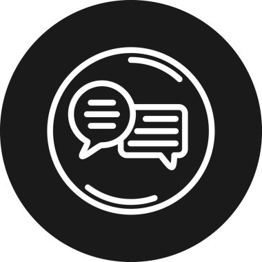 Sohbet simgesinin vektör illüstrasyonu