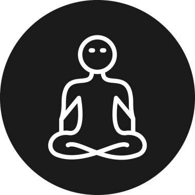 yoga. Web simgesi basit illüstrasyon