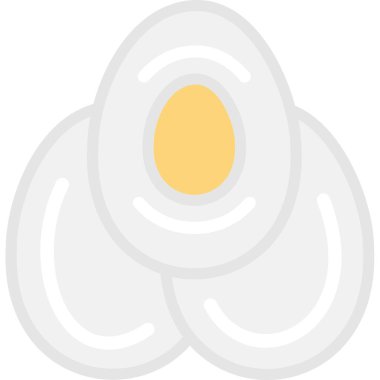 Düz biçimde yumurta simgesinin vektör illüstrasyonu