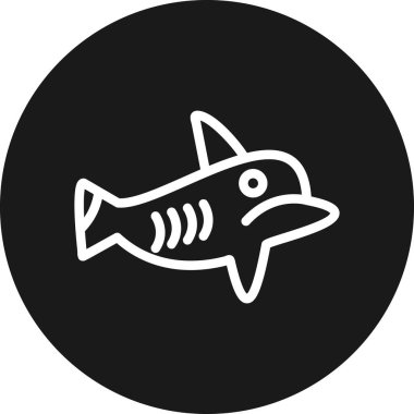 balık simgesi vektör illüstrasyonu