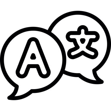 Sohbet simgesi vektör illüstrasyonu