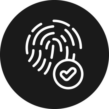 soyut arkaplanda parmak izi simgesi izole edildi