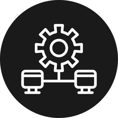 Vites vektör simgesi. Bu düz yuvarlak sembol siyah ve beyaz renkler kullanır ve beyaz arkaplanda izole edilir.