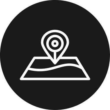 Vektör konumu simge illüstrasyonu