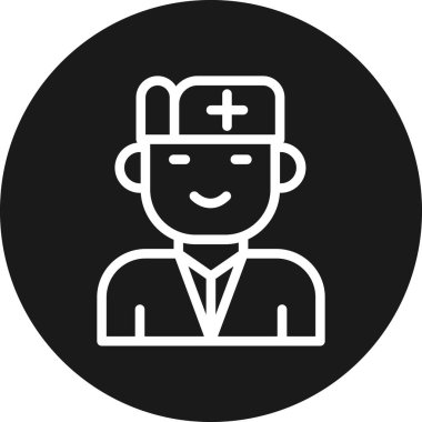 Bir doktor simgesinin vektör çizimi