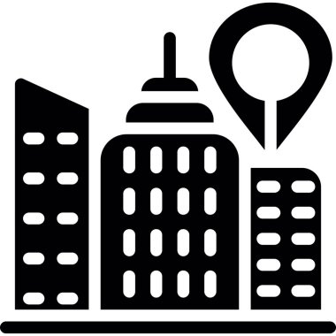 konum haritası pin simgesi ana hat biçiminde