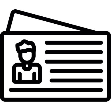 kimlik kartı vektör simgesi