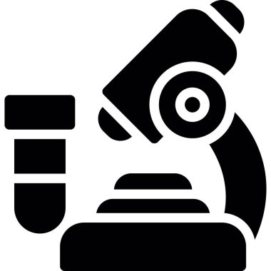 Mikroskop. Web simgesi basit illüstrasyon