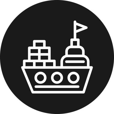 tekne ikonu vektör illüstrasyonu