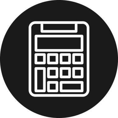 Hesap makinesi simgesinin vektör illüstrasyonu