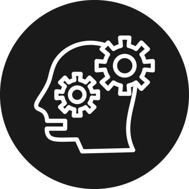 Beyin vektör simgesi. resim biçimi gri arkaplan üzerindeki düz simge sembolüdür..