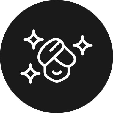 Uydusu olan bir yıldızın vektör çizimi