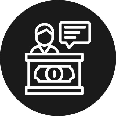 Müşteri denetleme vektör simgesi