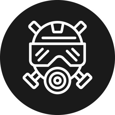 Bir maske simgesinin vektör illüstrasyonu