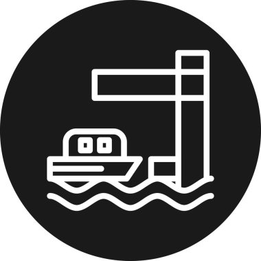 tekne ikonu vektör illüstrasyonu