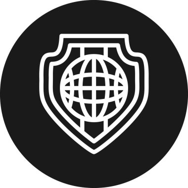 vektör küresel koruma simgesi