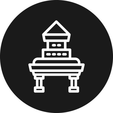 anıt vektör simgesi modern basit illüstrasyon