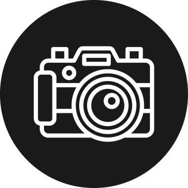 Fotoğraf makinesi simgesi. Web için kamera vektör simgelerinin basit illüstrasyonu