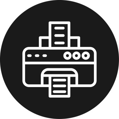 vektör yazıcı simgesi çizimi