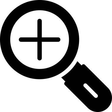 zoom cam ikonu. Web için cam vektör sembolünün özet çizimi