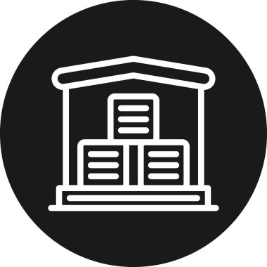 Bina. Web simgesi basit illüstrasyon